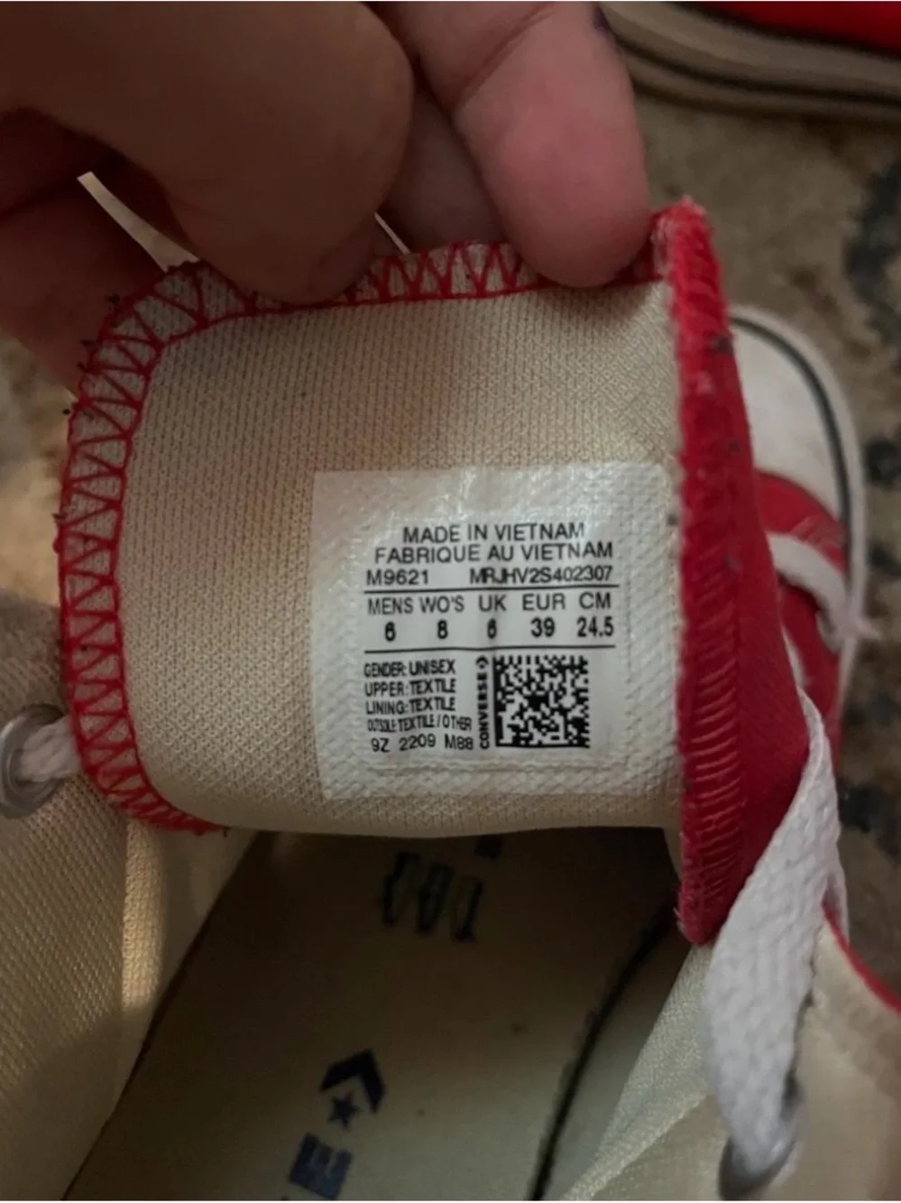 Converse Kids Red High-Top Canvas Sneakers with White Laces